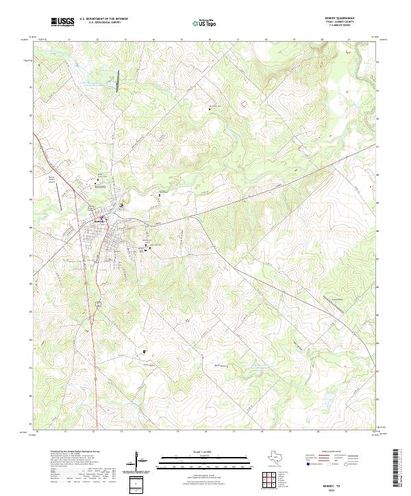 US Topo 7.5-minute map for Kenedy TX