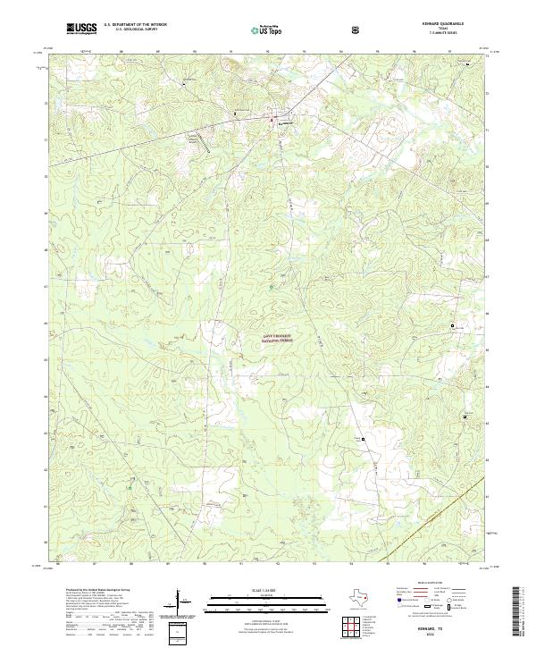 US Topo 7.5-minute map for Kennard TX