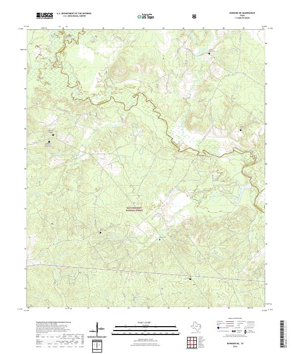 US Topo 7.5-minute map for Kennard NE TX