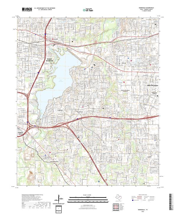 US Topo 7.5-minute map for Kennedale TX