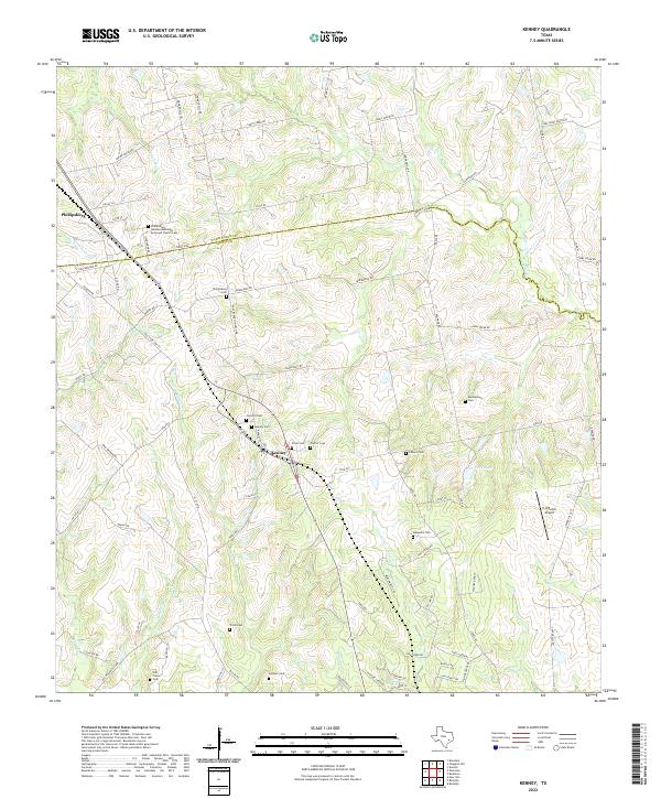US Topo 7.5-minute map for Kenney TX