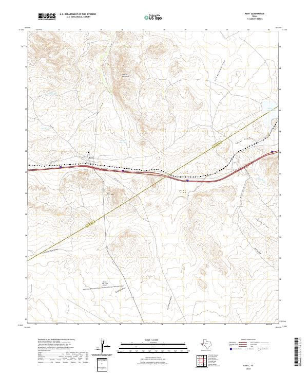 US Topo 7.5-minute map for Kent TX
