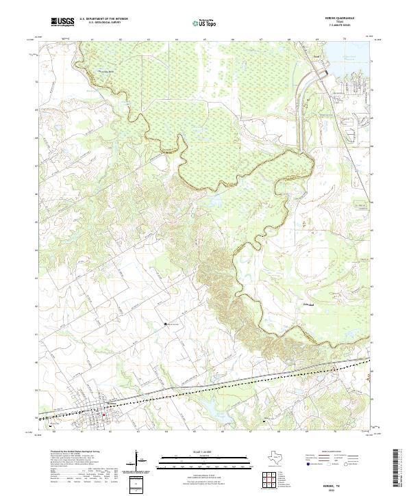 US Topo 7.5-minute map for Kerens TX