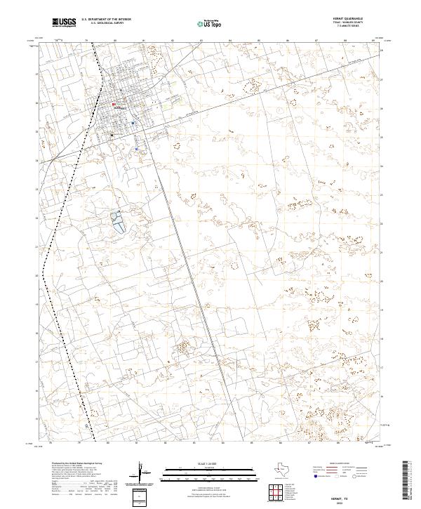 US Topo 7.5-minute map for Kermit TX