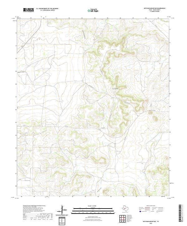 US Topo 7.5-minute map for Ketchum Mountain TX