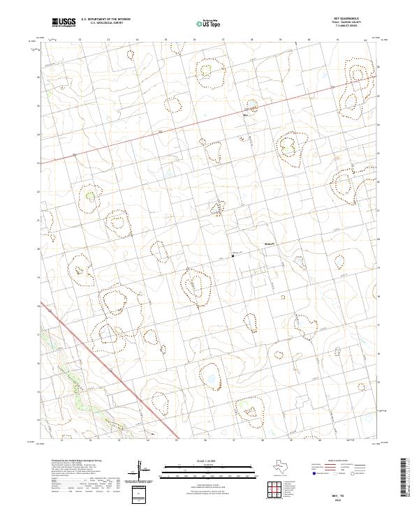 US Topo 7.5-minute map for Key TX