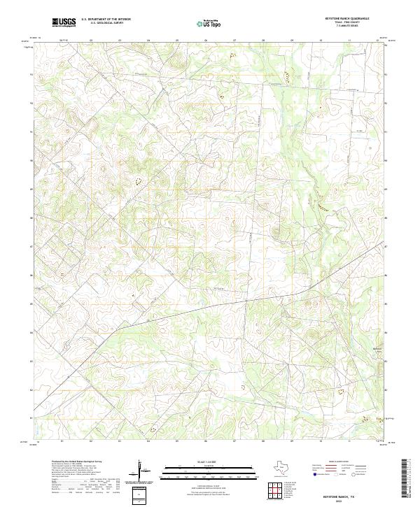 US Topo 7.5-minute map for Keystone Ranch TX