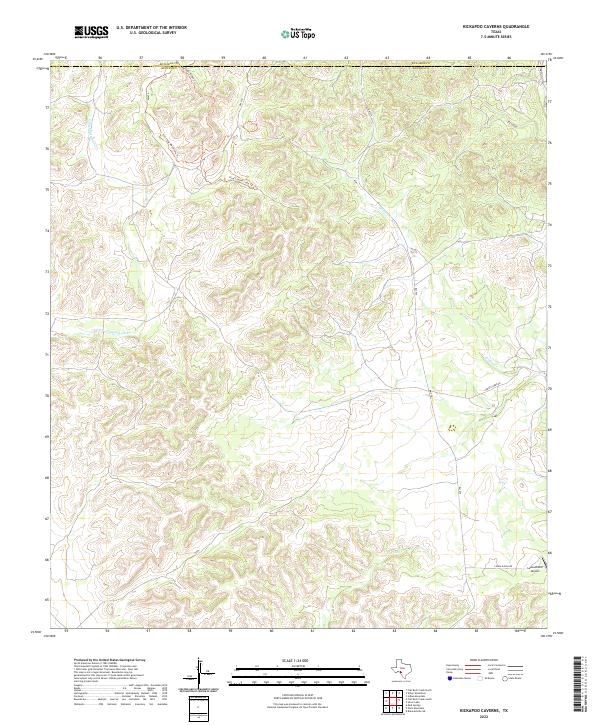 US Topo 7.5-minute map for Kickapoo Caverns TX