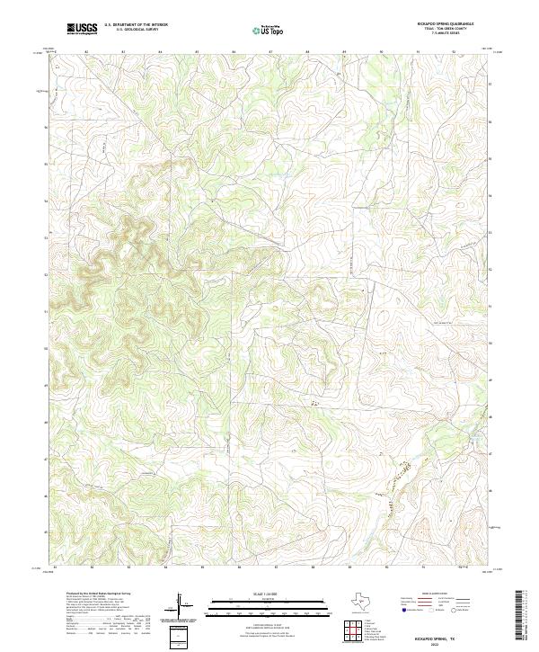 US Topo 7.5-minute map for Kickapoo Spring TX