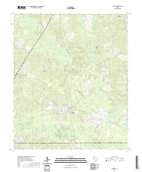 US Topo 7.5-minute map for Kildare TX