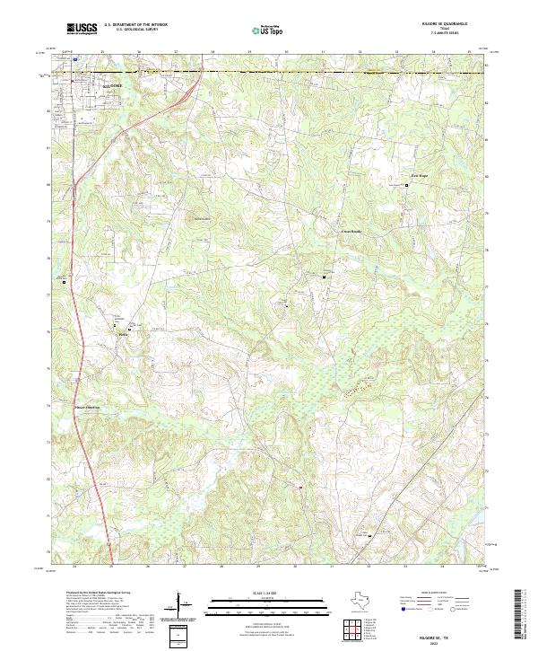 US Topo 7.5-minute map for Kilgore SE TX