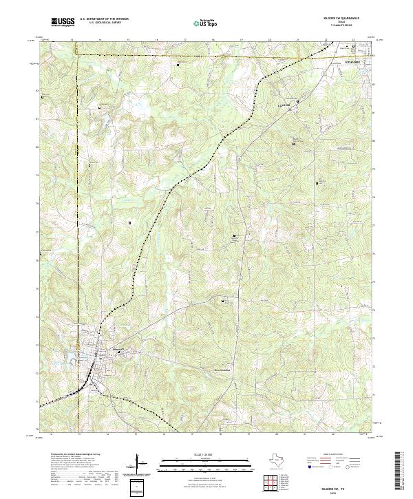 US Topo 7.5-minute map for Kilgore SW TX