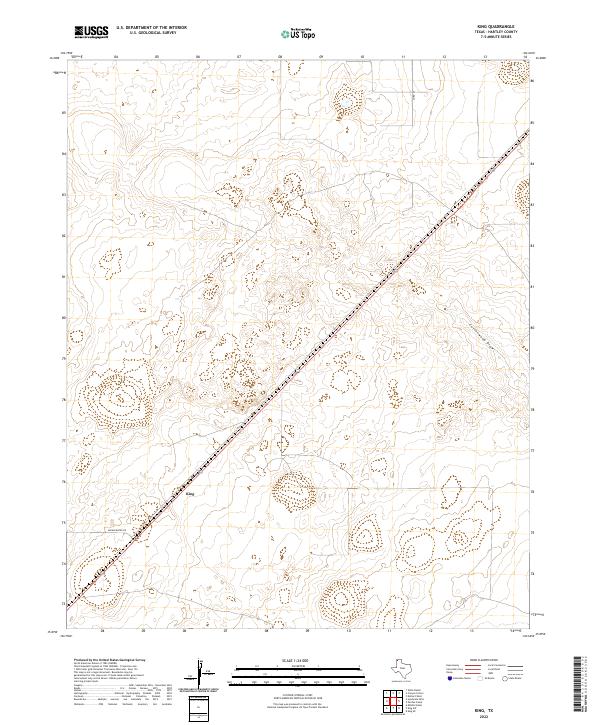 US Topo 7.5-minute map for King TX