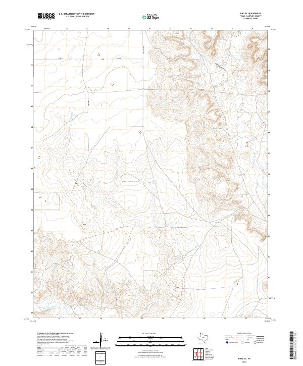 US Topo 7.5-minute map for King SE TX
