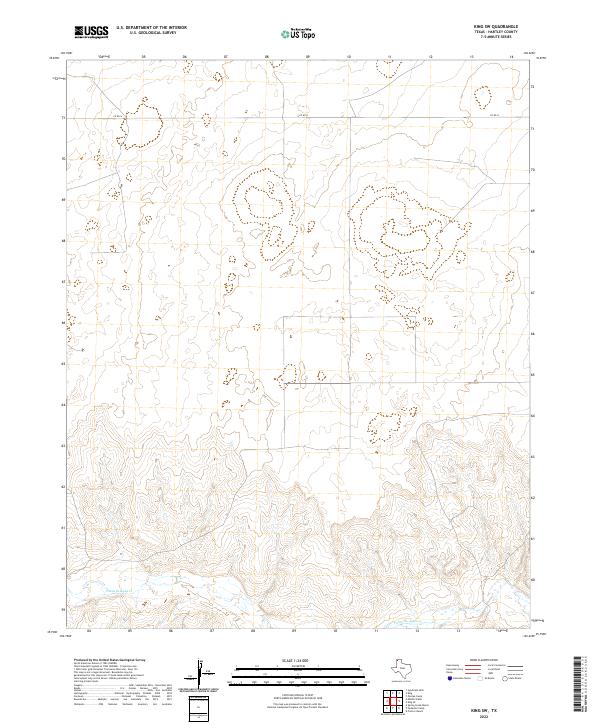 US Topo 7.5-minute map for King SW TX