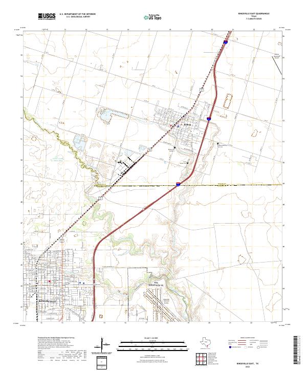 US Topo 7.5-minute map for Kingsville East TX