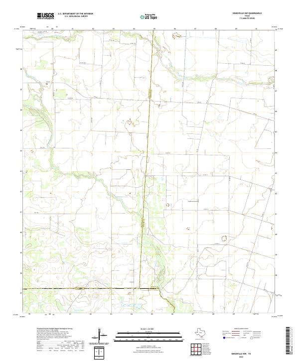 US Topo 7.5-minute map for Kingsville NW TX