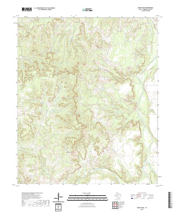 US Topo 7.5-minute map for Kiowa Peak TX