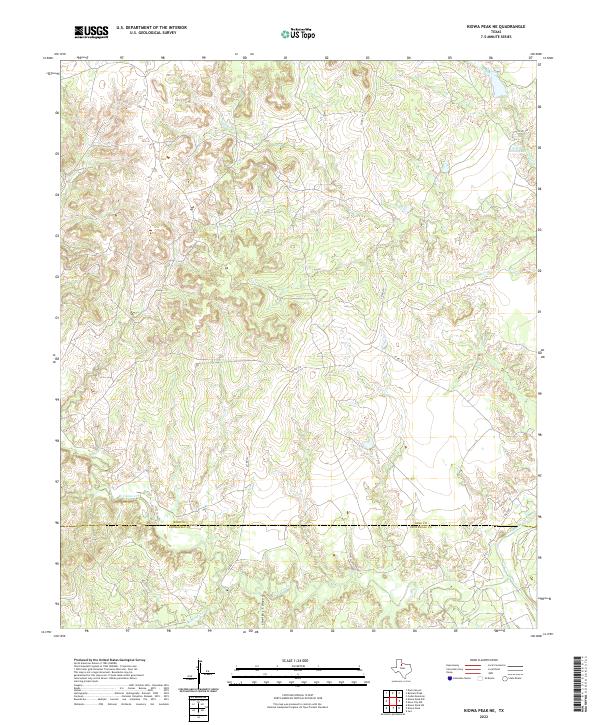 US Topo 7.5-minute map for Kiowa Peak NE TX