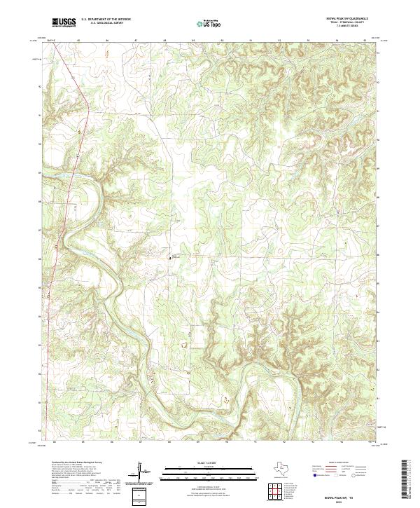 US Topo 7.5-minute map for Kiowa Peak SW TX