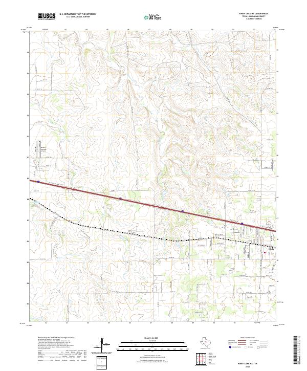 US Topo 7.5-minute map for Kirby Lake NE TX