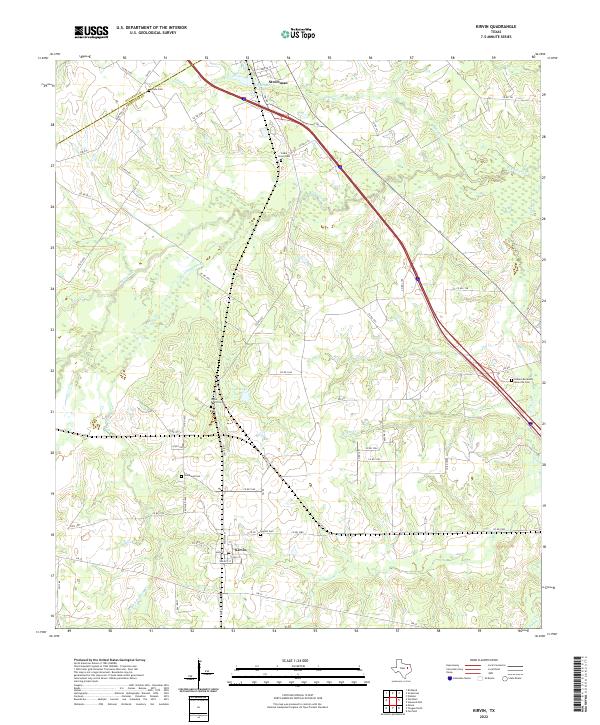 US Topo 7.5-minute map for Kirvin TX