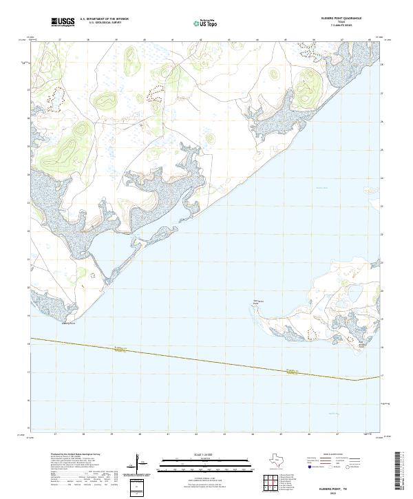 US Topo 7.5-minute map for Kleberg Point TX