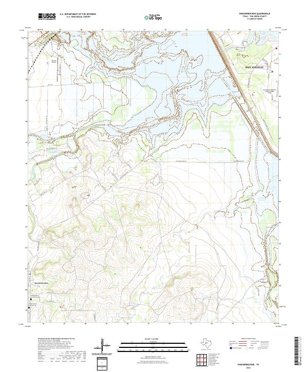 US Topo 7.5-minute map for Knickerbocker TX