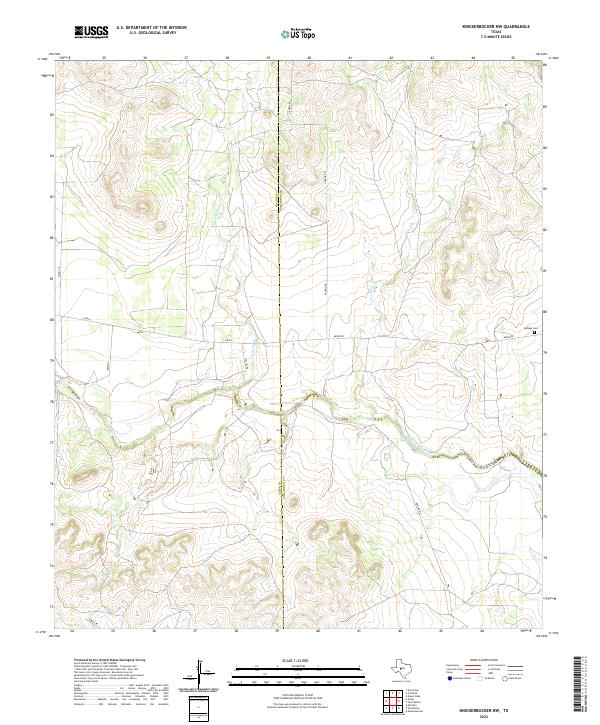 US Topo 7.5-minute map for Knickerbocker NW TX