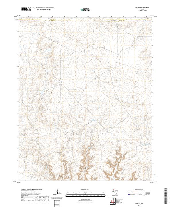 US Topo 7.5-minute map for Knoblaw TX