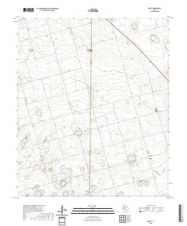US Topo 7.5-minute map for Knott TX