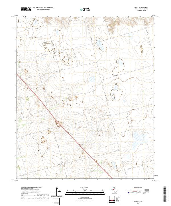 US Topo 7.5-minute map for Knott NE TX