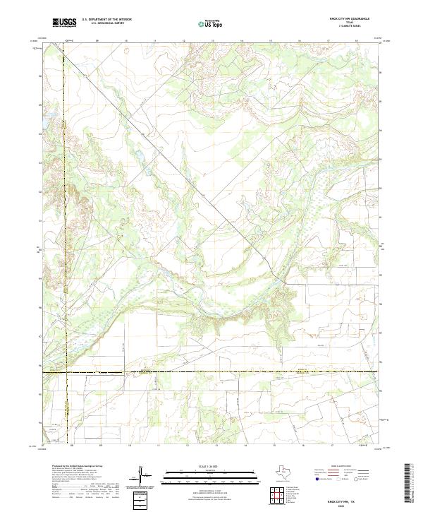 US Topo 7.5-minute map for Knox City NW TX