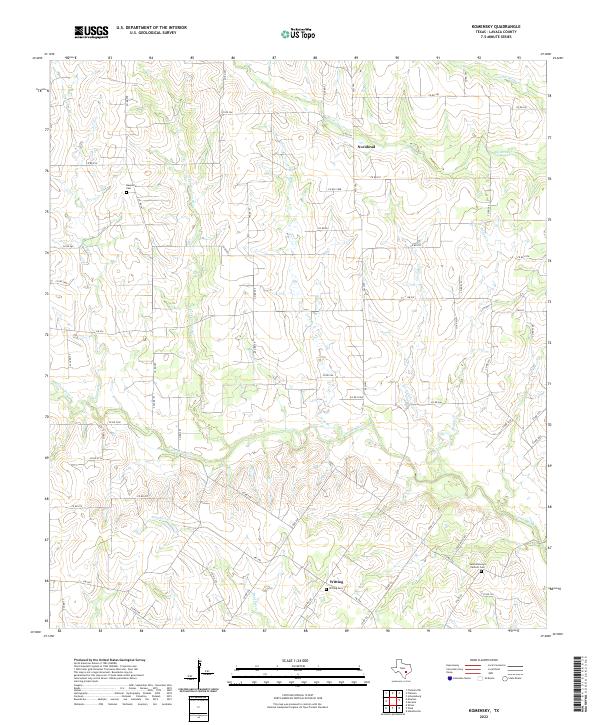 US Topo 7.5-minute map for Komensky TX