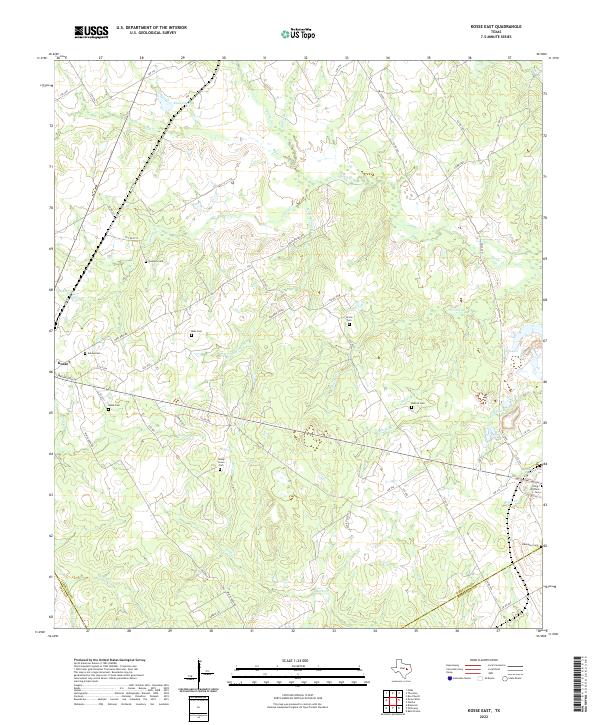 US Topo 7.5-minute map for Kosse East TX
