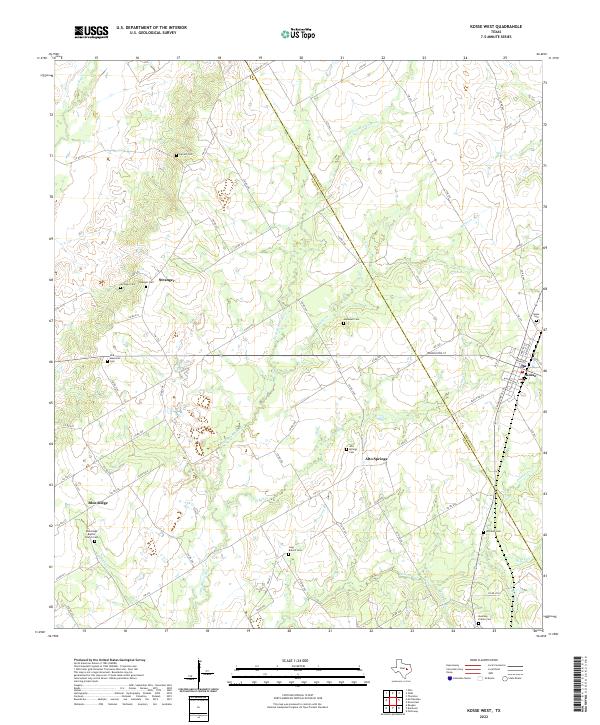 US Topo 7.5-minute map for Kosse West TX