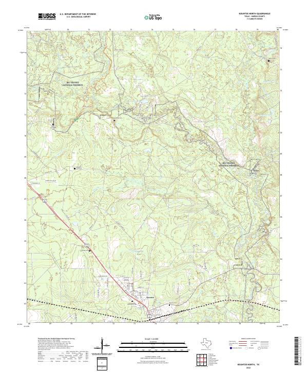 US Topo 7.5-minute map for Kountze North TX