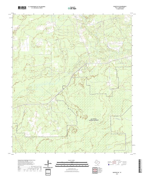 US Topo 7.5-minute map for Kountze SW TX