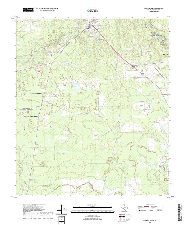 US Topo 7.5-minute map for Kountze South TX