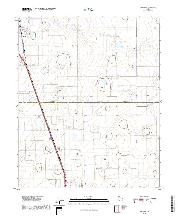 US Topo 7.5-minute map for Kress East TX