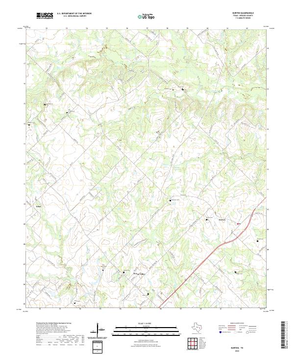 US Topo 7.5-minute map for Kurten TX