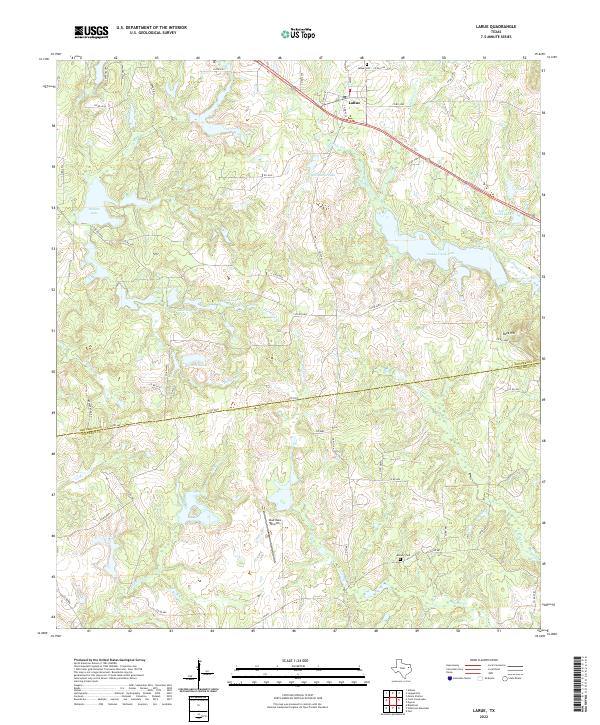 US Topo 7.5-minute map for LaRue TX