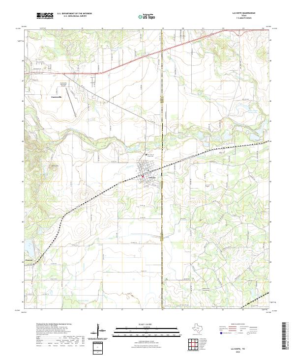 US Topo 7.5-minute map for La Coste TX