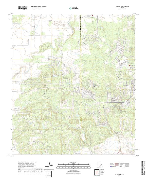 US Topo 7.5-minute map for La Coste NE TX