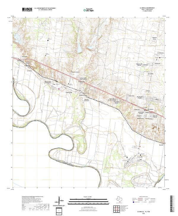 US Topo 7.5-minute map for La Grulla TXTAM