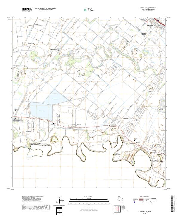 US Topo 7.5-minute map for La Paloma TXTAM