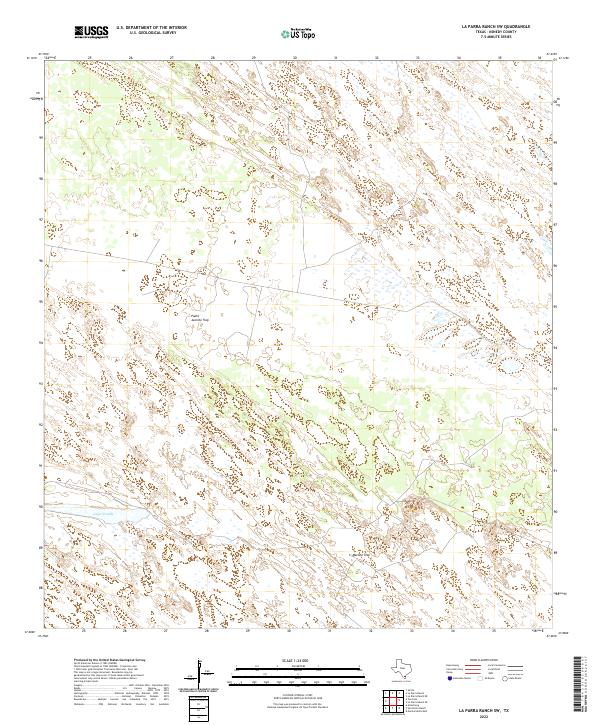 US Topo 7.5-minute map for La Parra Ranch SW TX