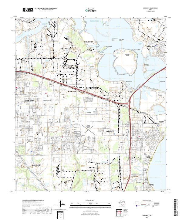 US Topo 7.5-minute map for La Porte TX