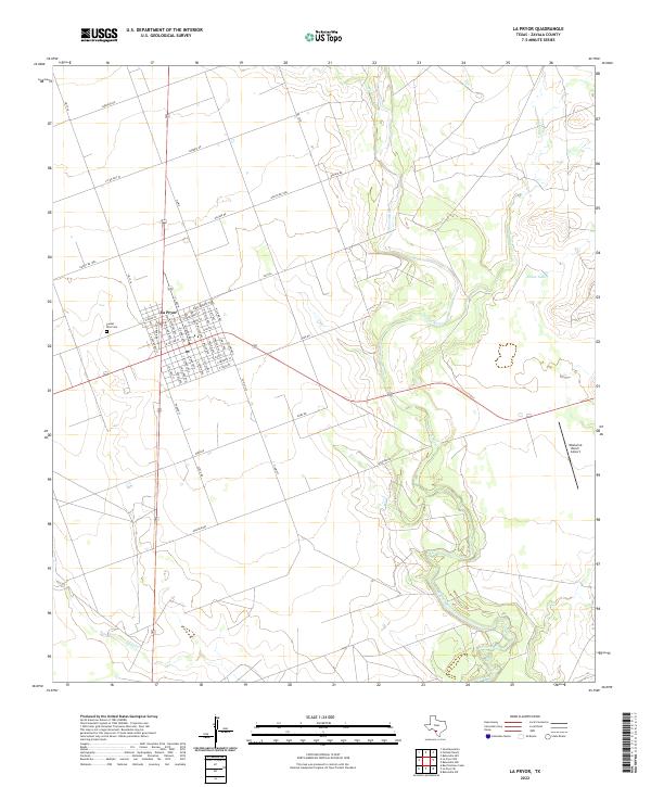 US Topo 7.5-minute map for La Pryor TX