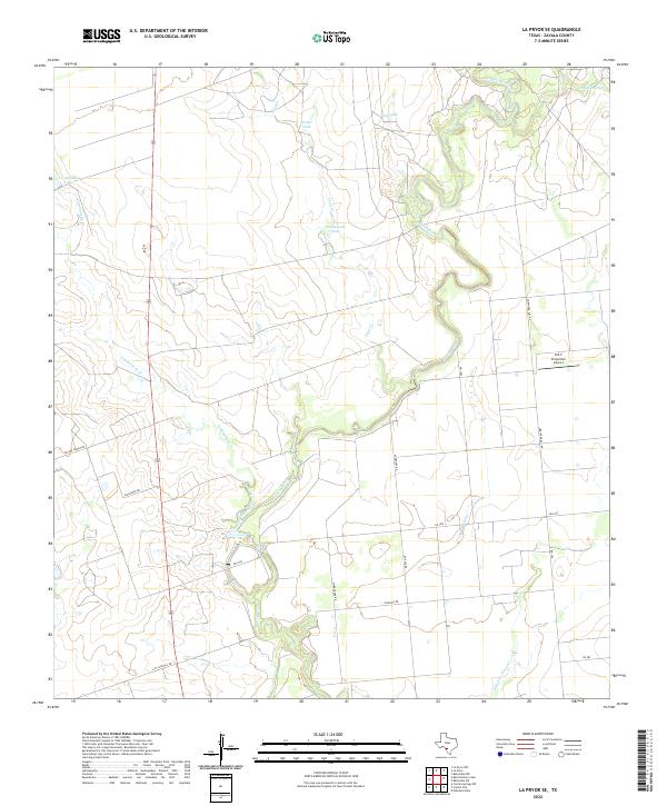 US Topo 7.5-minute map for La Pryor SE TX
